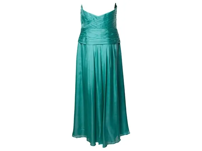 Autre Marque HUGO BOSS BLACK LABEL, vestido corsé sin tirantes Verde 