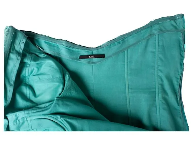 Autre Marque HUGO BOSS BLACK LABEL, vestido corsé sin tirantes Verde 