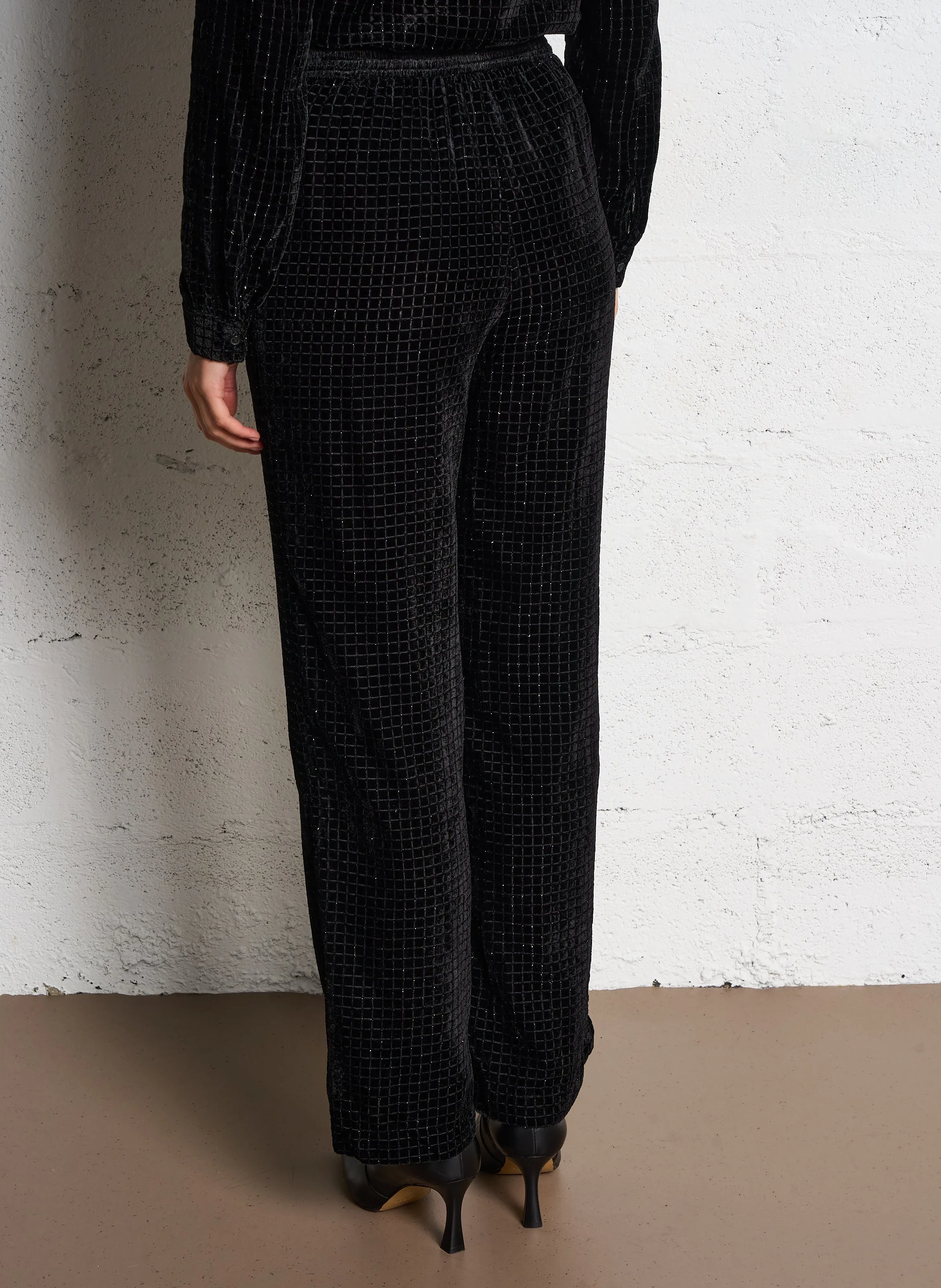 BERENICE PENELOPPE  PANTALON DROIT IMPRIMé EN NEGRO