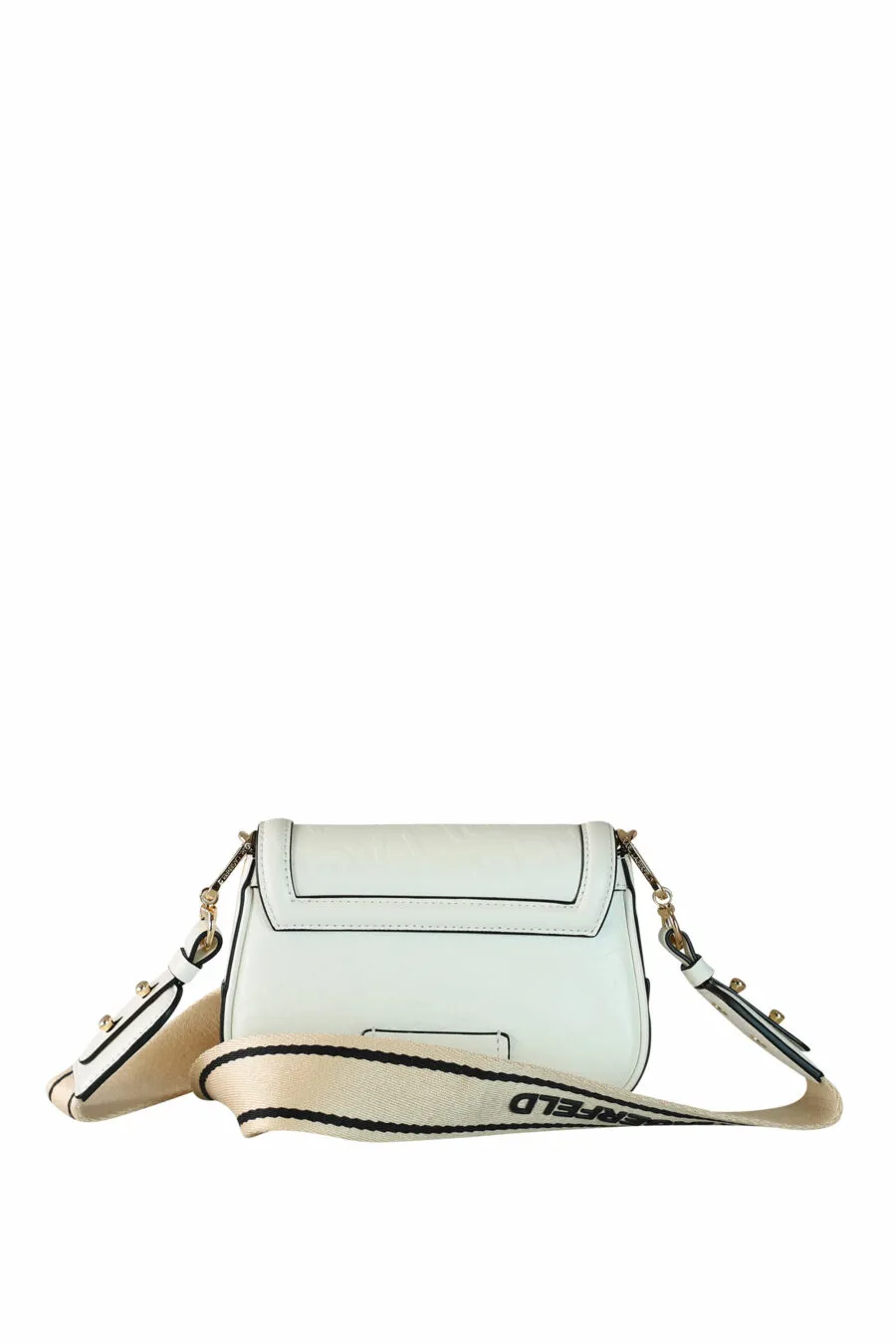 Bolso bandolera blanco con maxilogo 