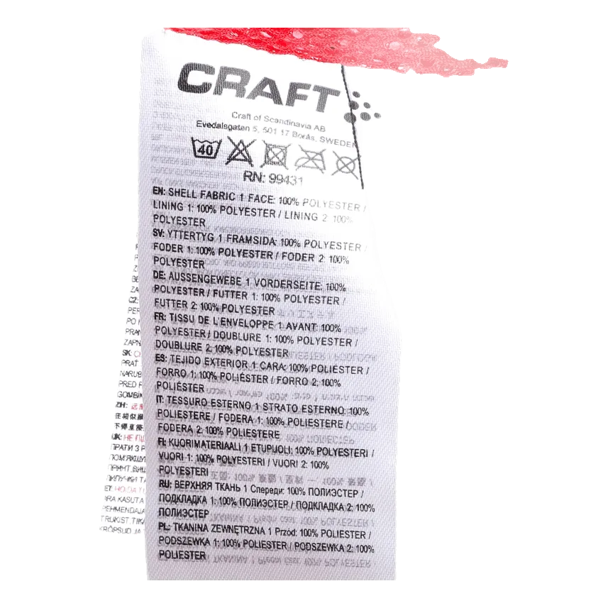 Craft Jacket Rain W Red