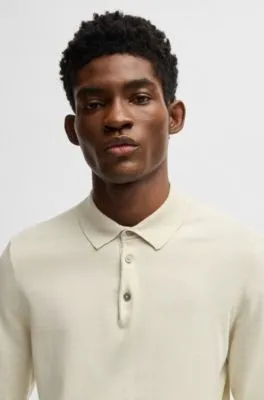 Jersey estilo polo regular fit en punto de algodón