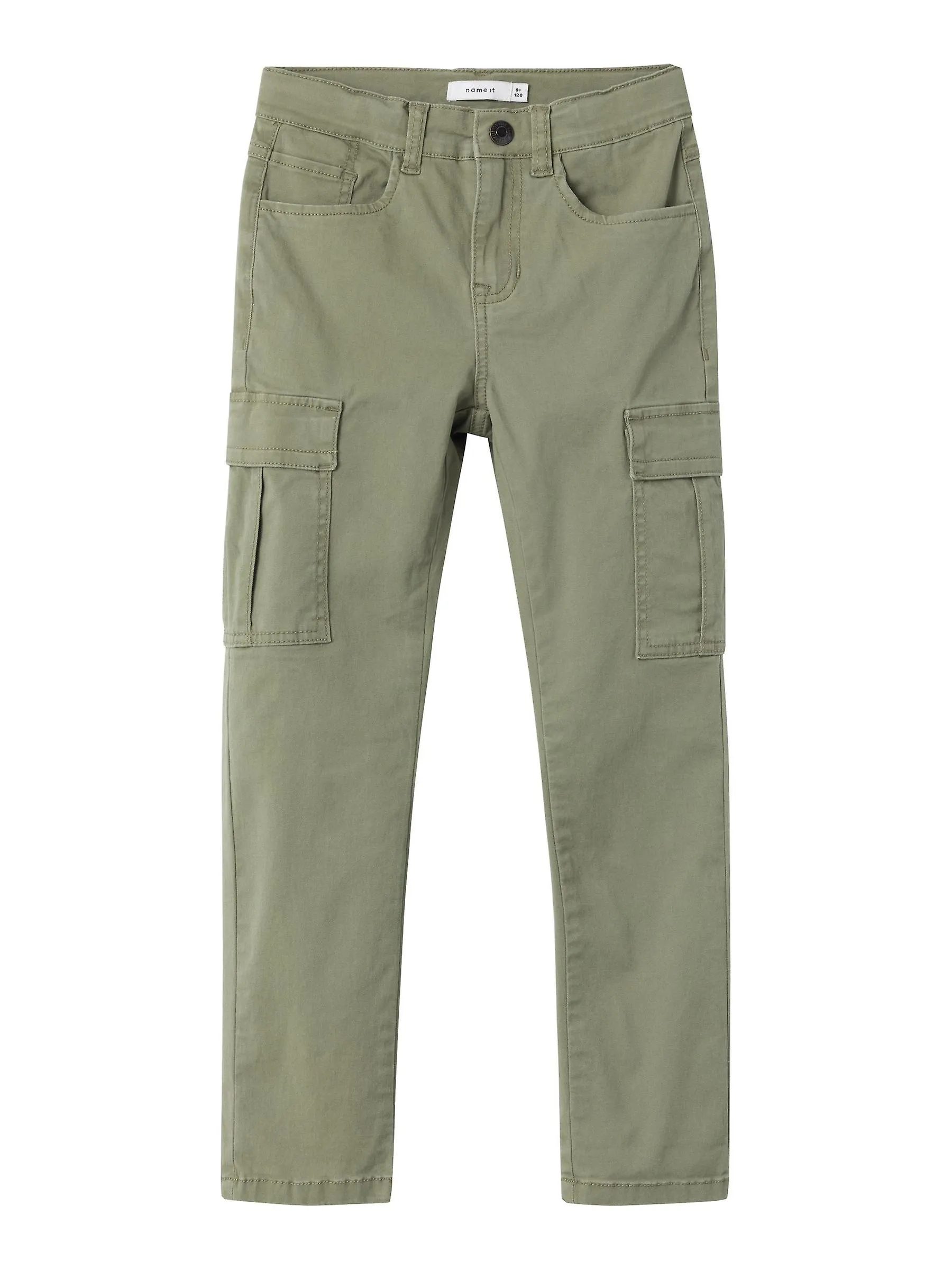 NAME IT Mädchen Cargo Stoffhose Stretch Chino High Waist Denim Pants NKFROSE