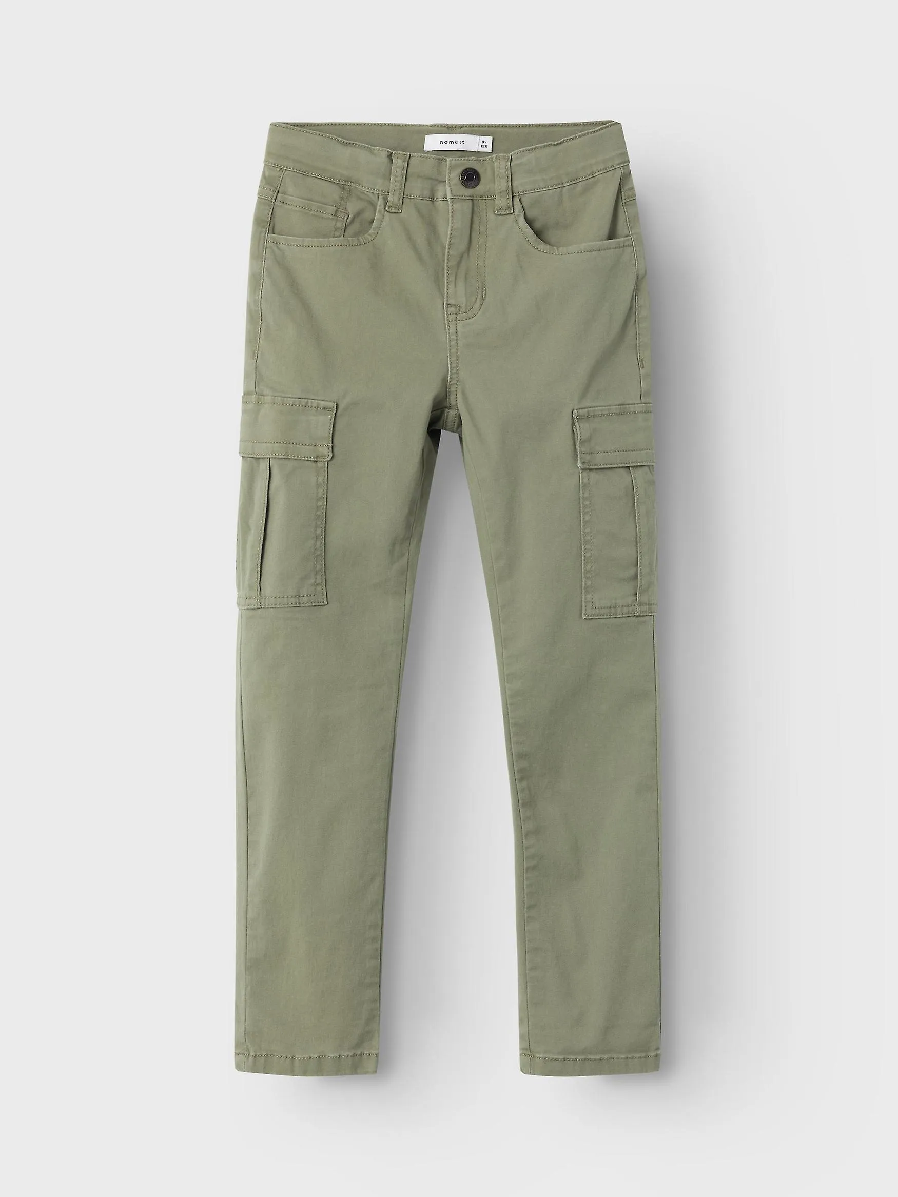 NAME IT Mädchen Cargo Stoffhose Stretch Chino High Waist Denim Pants NKFROSE
