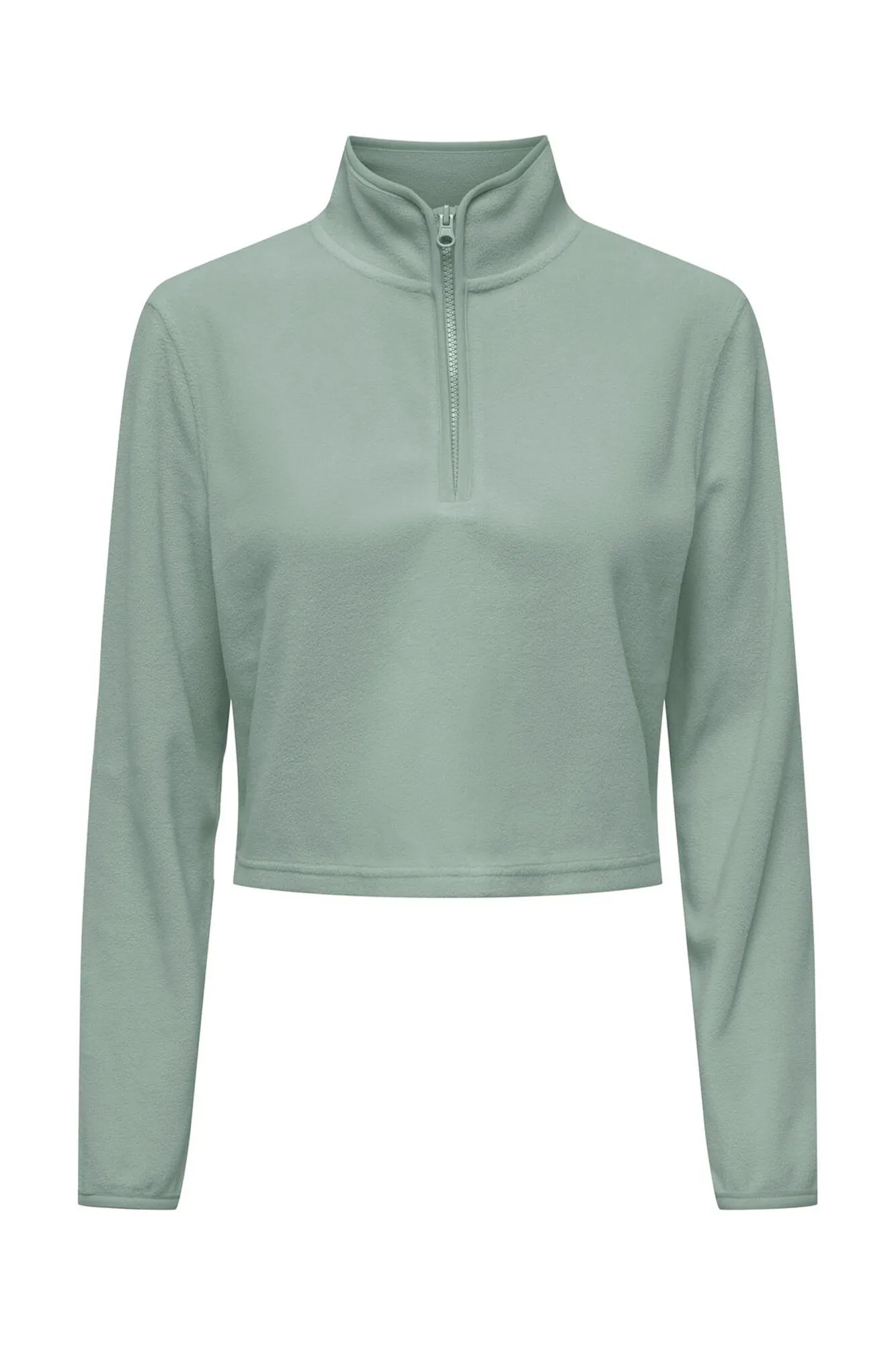 Only Play Sudadera corta con cuello con cremallera