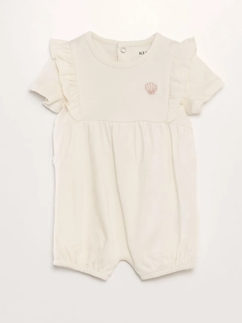 PIJAMA TIPO PELELE PARA BEBé LIGERO  BLANCO
