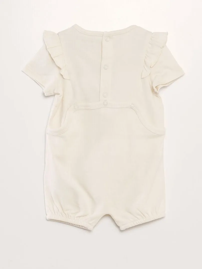 PIJAMA TIPO PELELE PARA BEBé LIGERO  BLANCO