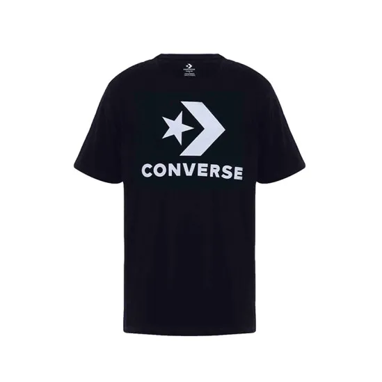 REMERA CONVERSE LOGO STAR CHEV  NEGRO