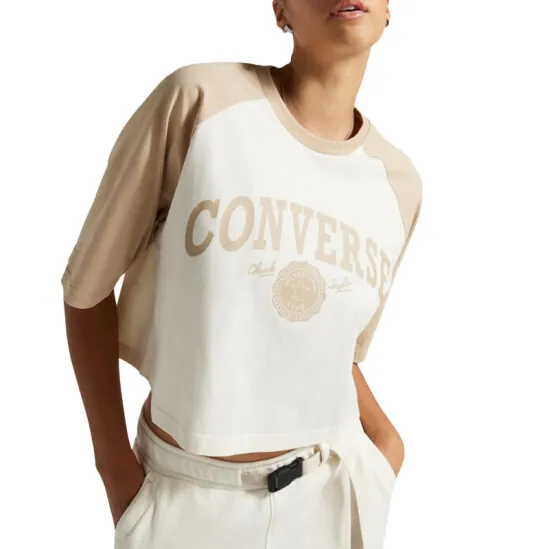 REMERA CONVERSE RETRO CHUCK CROPPED TEE  OFF WHITE