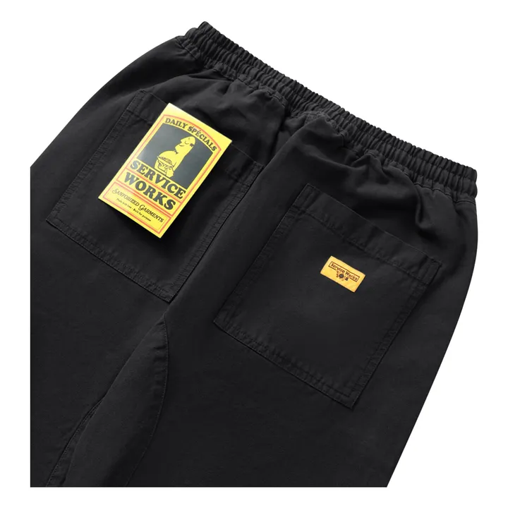 Service Works Pantalones Classic Chef de algodón ecológico | Negro