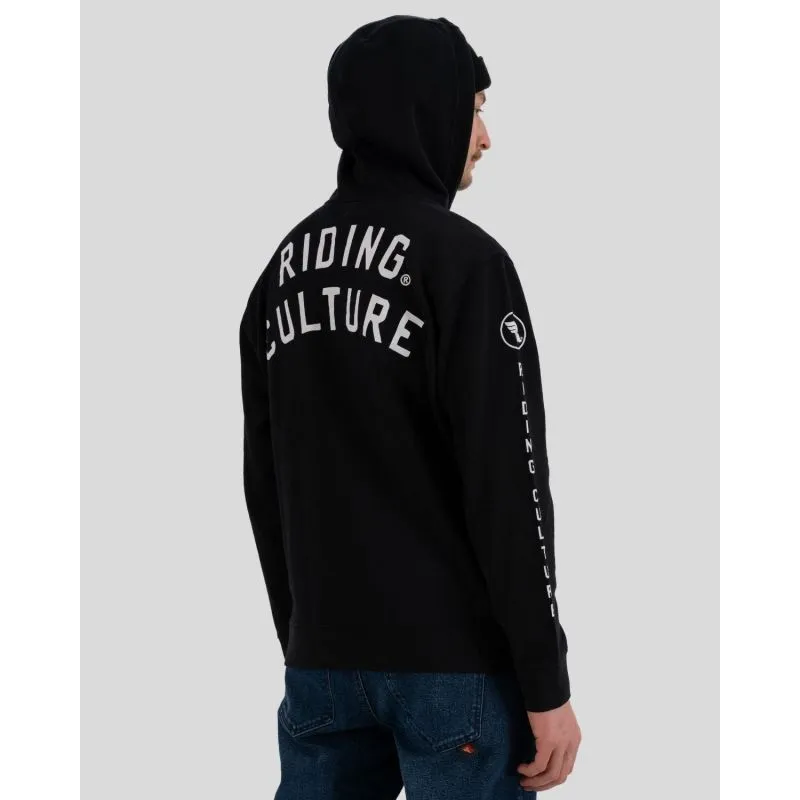 SUDADERA NEGRA CON CREMALLERA  RIDING CULTURE