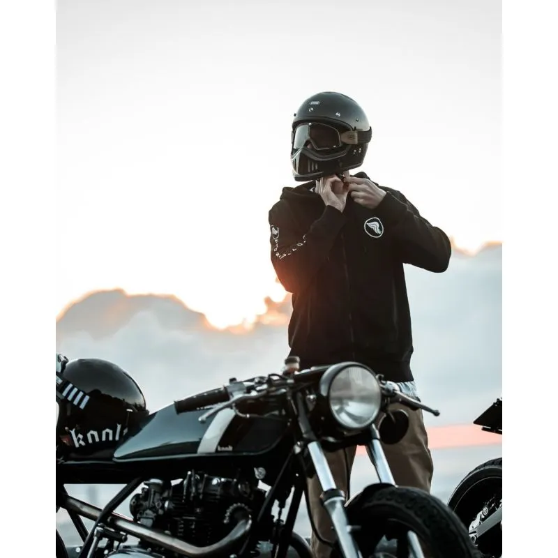 SUDADERA NEGRA CON CREMALLERA  RIDING CULTURE