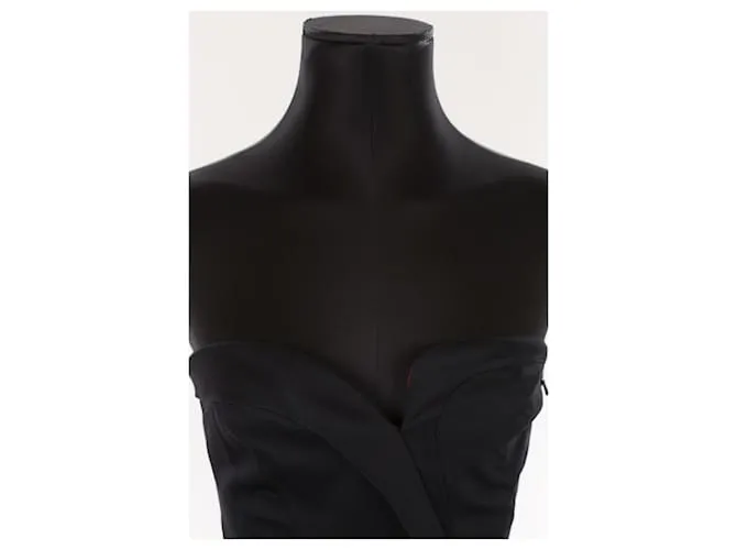 Thierry Mugler Corsé de seda Negro 