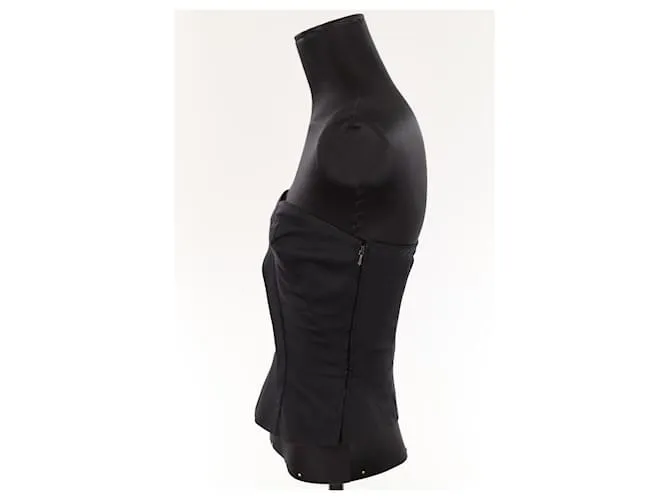 Thierry Mugler Corsé de seda Negro 
