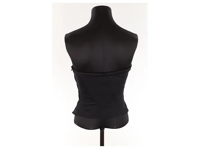 Thierry Mugler Corsé de seda Negro 