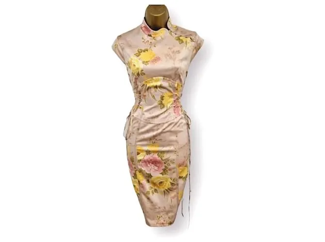 Vestido corsé con cordones de Karen Millen Beige 