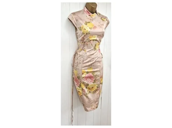 Vestido corsé con cordones de Karen Millen Beige 