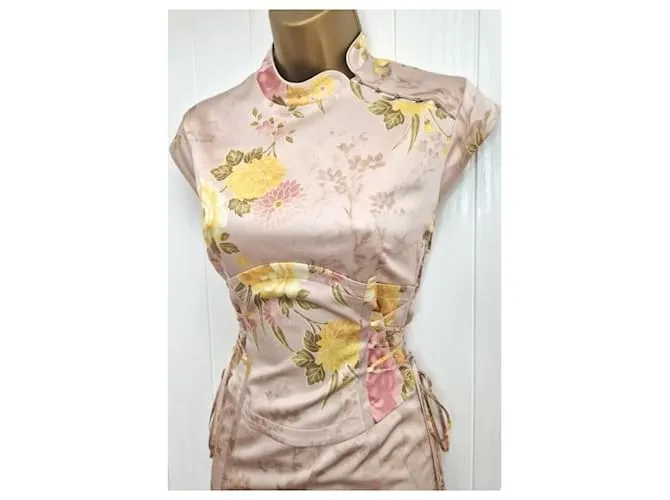 Vestido corsé con cordones de Karen Millen Beige 