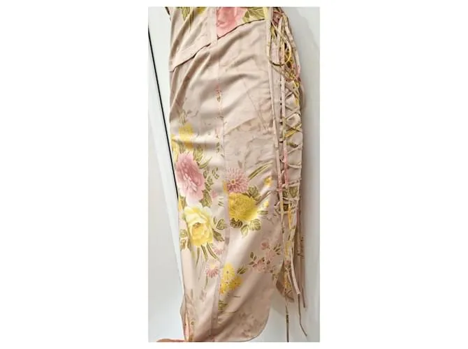 Vestido corsé con cordones de Karen Millen Beige 