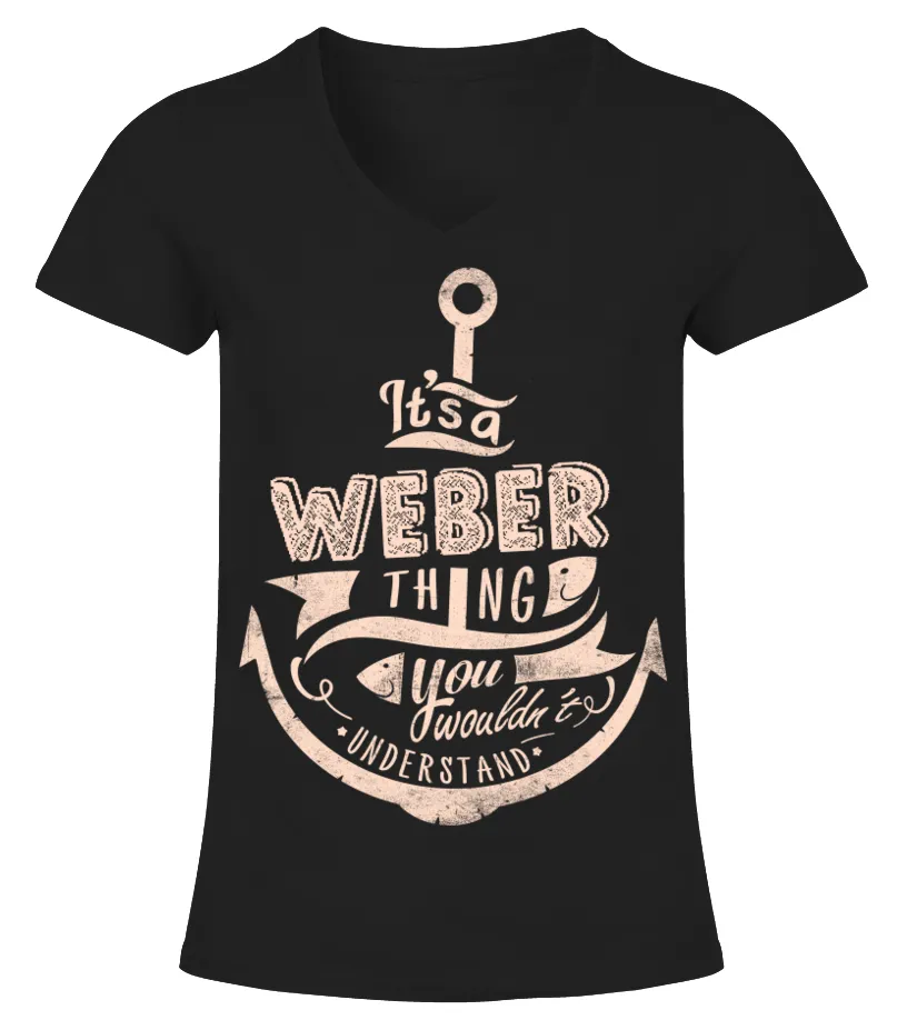 WEBER NAME  IT'S A WEBER THING CAMISETA CUELLO PICO MUJER