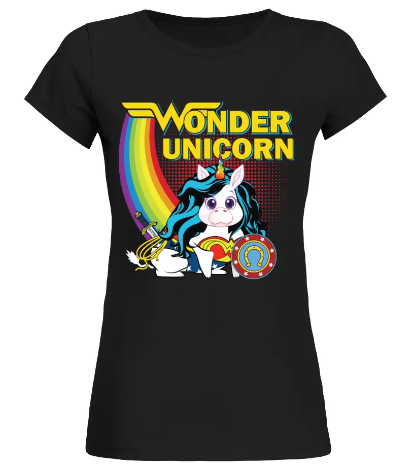 WONDER UNICORN Camiseta cuello redondo Mujer
