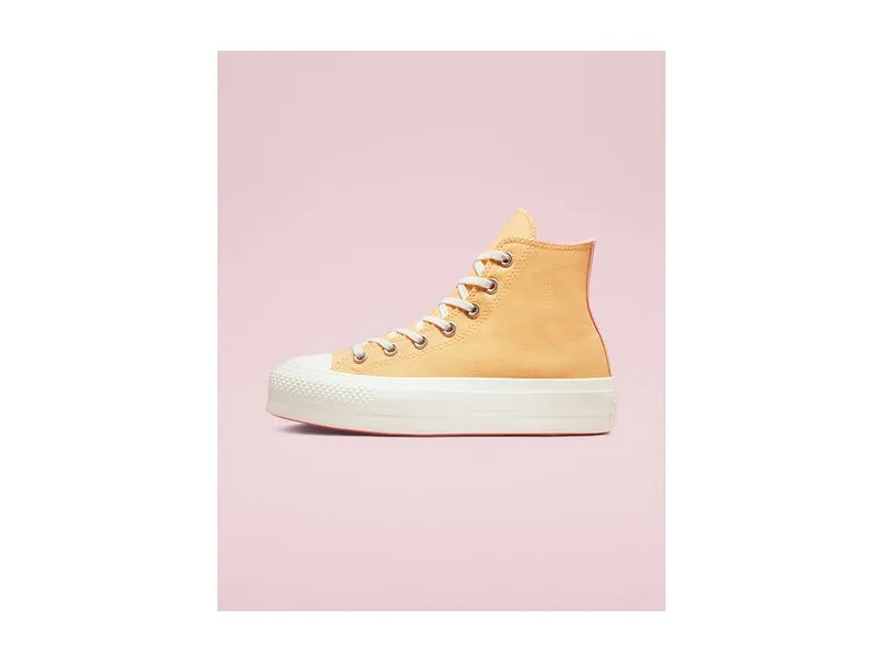 ZAPATILLA CONVERSE CHUCK TAYLOR ALL STAR LIFT PLATAFORM HI A02589C EN COLOR CYBER MANGO