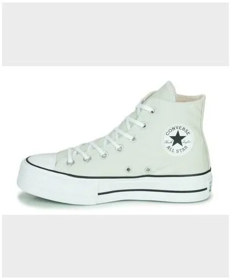 Zapatillas Botines CONVERSE Plataforma All Star Gris Chica Mujer